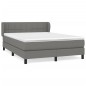 vidaXL Cama box spring con colchón tela gris oscuro 140x190 cm vidaXL Cama box spring con colchón tela gris oscuro 140x190 cm