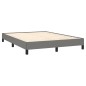 vidaXL Cama box spring con colchón tela gris oscuro 140x190 cm vidaXL Cama box spring con colchón tela gris oscuro 140x190 cm
