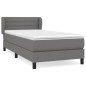 vidaXL Cama box spring con colchón tela gris oscuro 80x200 cm vidaXL Cama box spring con colchón tela gris oscuro 80x200 cm