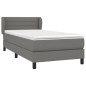 vidaXL Cama box spring con colchón tela gris oscuro 80x200 cm vidaXL Cama box spring con colchón tela gris oscuro 80x200 cm