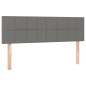 vidaXL Cama box spring con colchón tela gris oscuro 140x200 cm