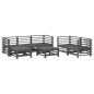 vidaXL Juego de muebles de jardín 7 piezas madera maciza de pino gris vidaXL Juego de muebles de jardín 7 piezas madera maciza de pino gris
