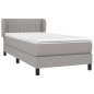 vidaXL Cama box spring con colchón tela gris claro 80x200 cm vidaXL Cama box spring con colchón tela gris claro 80x200 cm