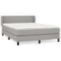 vidaXL Cama box spring con colchón tela gris claro 140x190 cm vidaXL Cama box spring con colchón tela gris claro 140x190 cm