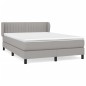 vidaXL Cama box spring con colchón tela gris claro 140x200 cm vidaXL Cama box spring con colchón tela gris claro 140x200 cm
