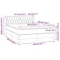 vidaXL Cama box spring con colchón tela gris claro 140x200 cm vidaXL Cama box spring con colchón tela gris claro 140x200 cm