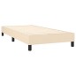 vidaXL Cama box spring con colchón tela color crema 90x200 cm vidaXL Cama box spring con colchón tela color crema 90x200 cm