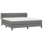 vidaXL Cama box spring con colchón tela gris oscuro 180x200 cm vidaXL Cama box spring con colchón tela gris oscuro 180x200 cm
