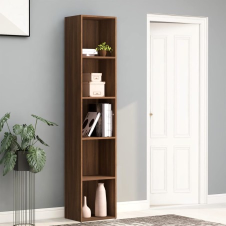 vidaXL Estantería madera contrachapada roble marrón 40x30x189 cm