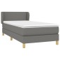 vidaXL Cama box spring con colchón tela gris oscuro 90x190 cm vidaXL Cama box spring con colchón tela gris oscuro 90x190 cm