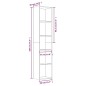 vidaXL Estantería madera contrachapada roble marrón 40x30x189 cm vidaXL Estantería madera contrachapada roble marrón 40x30x189 cm