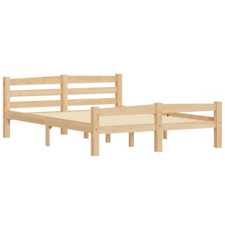vidaXL Estructura de cama de madera de pino maciza 140x200 cm 