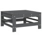 vidaXL Juego de muebles de jardín 7 piezas madera maciza de pino gris vidaXL Juego de muebles de jardín 7 piezas madera maciza de pino gris