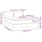 vidaXL Cama box spring con colchón tela gris taupe 140x200 cm vidaXL Cama box spring con colchón tela gris taupe 140x200 cm