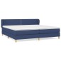 vidaXL Cama box spring con colchón tela azul 200x200 cm vidaXL Cama box spring con colchón tela azul 200x200 cm