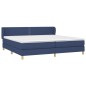vidaXL Cama box spring con colchón tela azul 200x200 cm vidaXL Cama box spring con colchón tela azul 200x200 cm