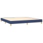 vidaXL Cama box spring con colchón tela azul 200x200 cm vidaXL Cama box spring con colchón tela azul 200x200 cm