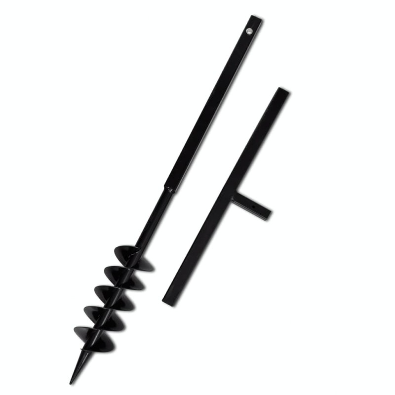 Taladro Negro De Tierra De Acero Con Mango 100 mm Espiral Doble Taladro Negro De Tierra De Acero Con Mango 100 mm Espiral Doble