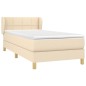 vidaXL Cama box spring con colchón tela color crema 80x200 cm vidaXL Cama box spring con colchón tela color crema 80x200 cm