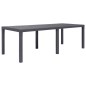 vidaXL Mesa de jardín de plástico aspecto ratán marrón 220x90x72 cm vidaXL Mesa de jardín de plástico aspecto ratán marrón 220x90x72 cm