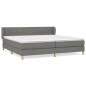 vidaXL Cama box spring con colchón tela gris oscuro 200x200 cm vidaXL Cama box spring con colchón tela gris oscuro 200x200 cm