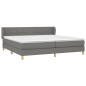 vidaXL Cama box spring con colchón tela gris oscuro 200x200 cm vidaXL Cama box spring con colchón tela gris oscuro 200x200 cm