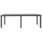 vidaXL Mesa de jardín de plástico aspecto ratán marrón 220x90x72 cm vidaXL Mesa de jardín de plástico aspecto ratán marrón 220x90x72 cm