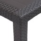 vidaXL Mesa de jardín de plástico aspecto ratán marrón 220x90x72 cm vidaXL Mesa de jardín de plástico aspecto ratán marrón 220x90x72 cm