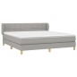 vidaXL Cama box spring con colchón tela gris claro 160x200 cm vidaXL Cama box spring con colchón tela gris claro 160x200 cm