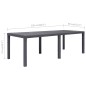 vidaXL Mesa de jardín de plástico aspecto ratán marrón 220x90x72 cm vidaXL Mesa de jardín de plástico aspecto ratán marrón 220x90x72 cm