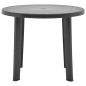 vidaXL Mesa de jardín de plástico gris antracita 89 cm vidaXL Mesa de jardín de plástico gris antracita 89 cm