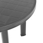 vidaXL Mesa de jardín de plástico gris antracita 89 cm vidaXL Mesa de jardín de plástico gris antracita 89 cm