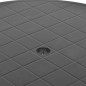 vidaXL Mesa de jardín de plástico gris antracita 89 cm vidaXL Mesa de jardín de plástico gris antracita 89 cm