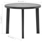 vidaXL Mesa de jardín de plástico gris antracita 89 cm vidaXL Mesa de jardín de plástico gris antracita 89 cm
