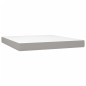 vidaXL Cama box spring con colchón tela gris claro 160x200 cm