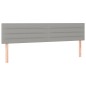 vidaXL Cama box spring con colchón tela gris claro 160x200 cm