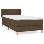 vidaXL Cama box spring con colchón tela marrón oscuro 90x190 cm vidaXL Cama box spring con colchón tela marrón oscuro 90x190 cm