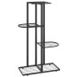 vidaXL Soporte de flores de 4 estantes de metal negro 43x22x76 cm vidaXL Soporte de flores de 4 estantes de metal negro 43x22x76 cm