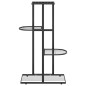 vidaXL Soporte de flores de 4 estantes de metal negro 43x22x76 cm vidaXL Soporte de flores de 4 estantes de metal negro 43x22x76 cm
