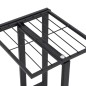 vidaXL Soporte de flores de 4 estantes de metal negro 43x22x76 cm vidaXL Soporte de flores de 4 estantes de metal negro 43x22x76 cm