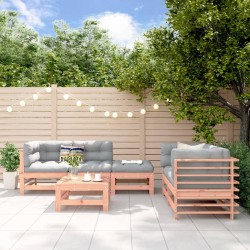 vidaXL Juego de muebles de jardín 6 pzas madera maciza abeto Douglas