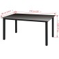 vidaXL Mesa de jardín de aluminio y vidrio negra 150x90x74 cm vidaXL Mesa de jardín de aluminio y vidrio negra 150x90x74 cm
