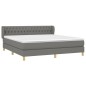 vidaXL Cama box spring con colchón tela gris oscuro 180x200 cm vidaXL Cama box spring con colchón tela gris oscuro 180x200 cm