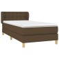 vidaXL Cama box spring con colchón tela marrón oscuro 100x200 cm vidaXL Cama box spring con colchón tela marrón oscuro 100x200 cm