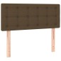 vidaXL Cama box spring con colchón tela marrón oscuro 100x200 cm vidaXL Cama box spring con colchón tela marrón oscuro 100x200 cm