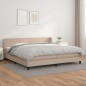 vidaXL Cama box spring con colchón cuero sintético capuchino 200x200cm vidaXL Cama box spring con colchón cuero sintético capuchino 200x200cm