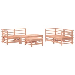 vidaXL Juego de muebles de jardín 6 pzas madera maciza abeto Douglas