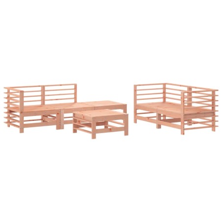vidaXL Juego de muebles de jardín 6 pzas madera maciza abeto Douglas