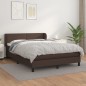 vidaXL Cama box spring con colchón cuero sintético marrón 140x190 cm vidaXL Cama box spring con colchón cuero sintético marrón 140x190 cm