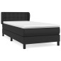 vidaXL Cama box spring con colchón cuero sintético negro 80x200 cm vidaXL Cama box spring con colchón cuero sintético negro 80x200 cm